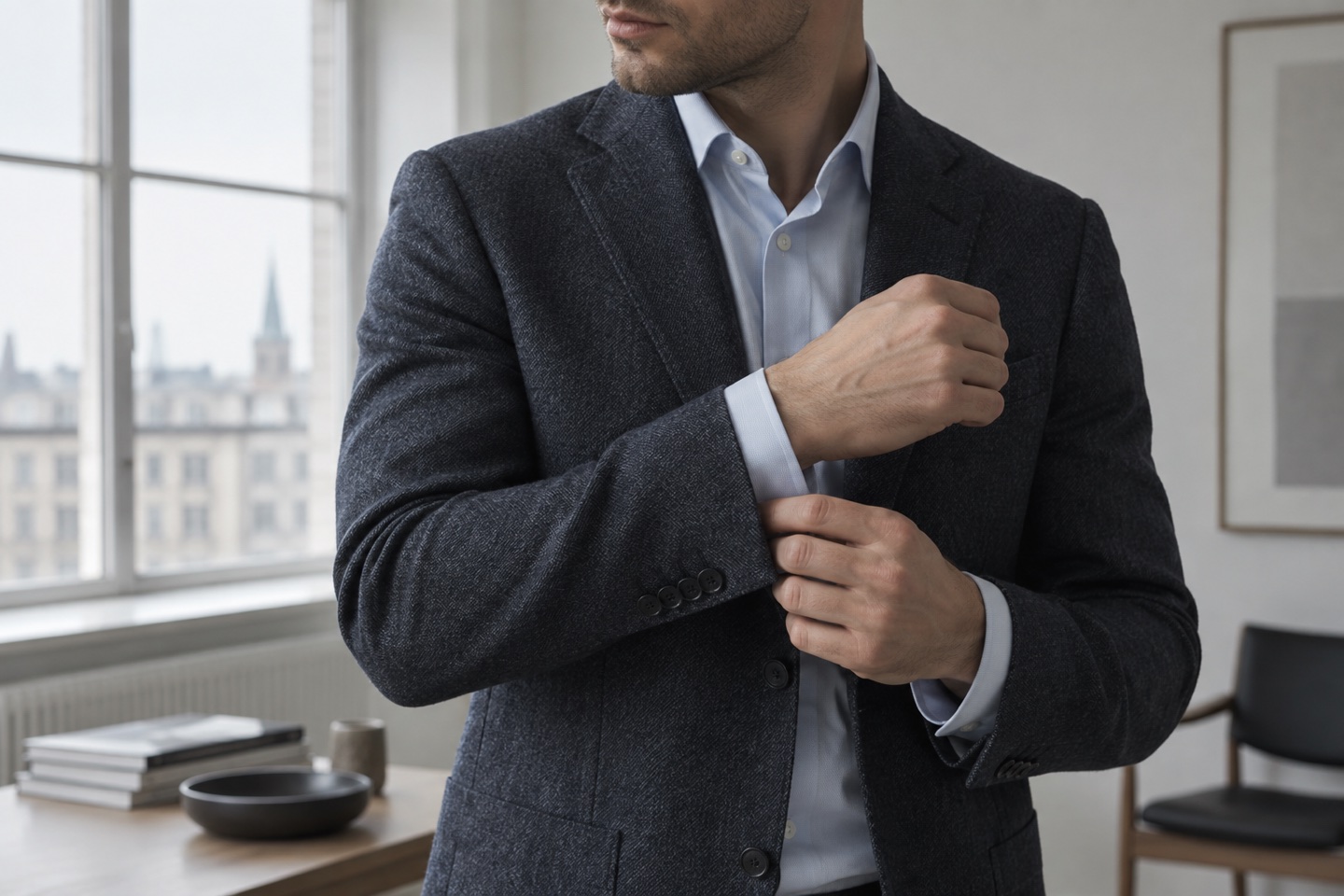 Detalje af materialer og håndværk inspireret af Bruun & Stengade