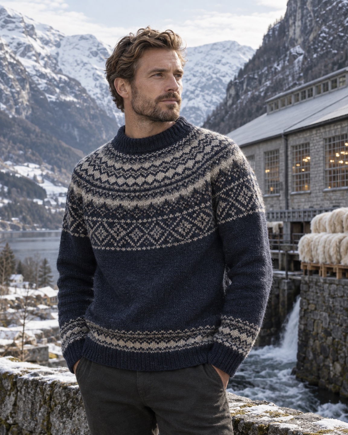 Herremode i Norsk uldstrik stil