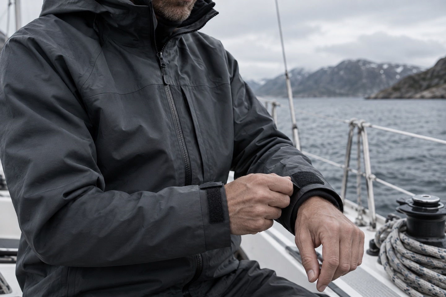 Detalje af materialer og håndværk inspireret af Helly Hansen