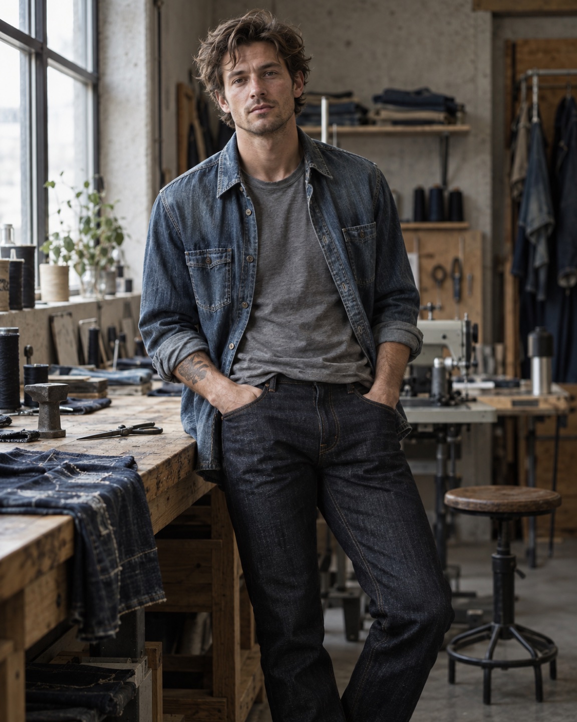 Herremode i Göteborg denim stil