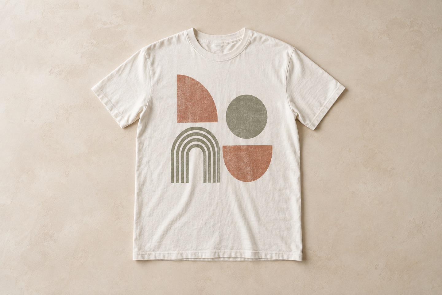 Stilillustration af grafiske t-shirts