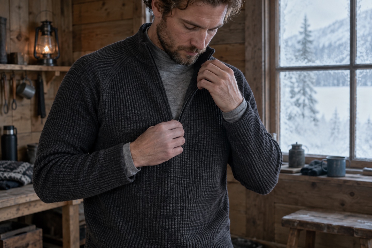 Detalje af materialer og håndværk inspireret af Woolpower