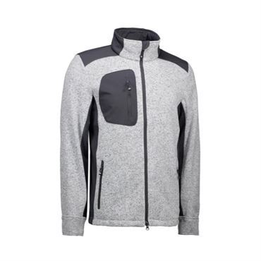 ID Fleece Jakke 0850 i Grå Melange til Mænd