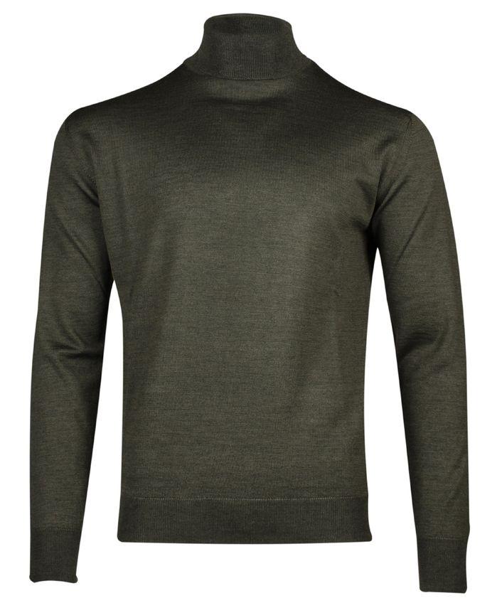 BBQ Basic Turtleneck 1903 fra Black Blue - Merino Blend