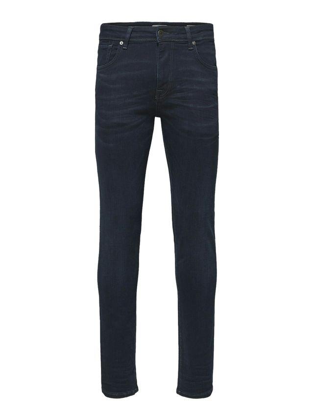 Slim fit jeans i økologisk bomuld fra Selected