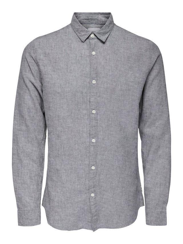 Onscaiden Ls Solid Hørskjorte fra Only & Sons