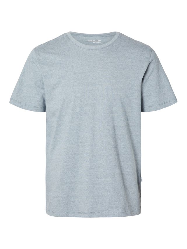 Mini Stribet T-shirt med Rund Hals fra Selected