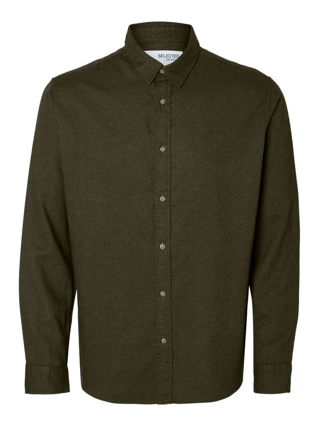 Slhslimowen Flannel Skjorte med Lange Ærmer fra Selected