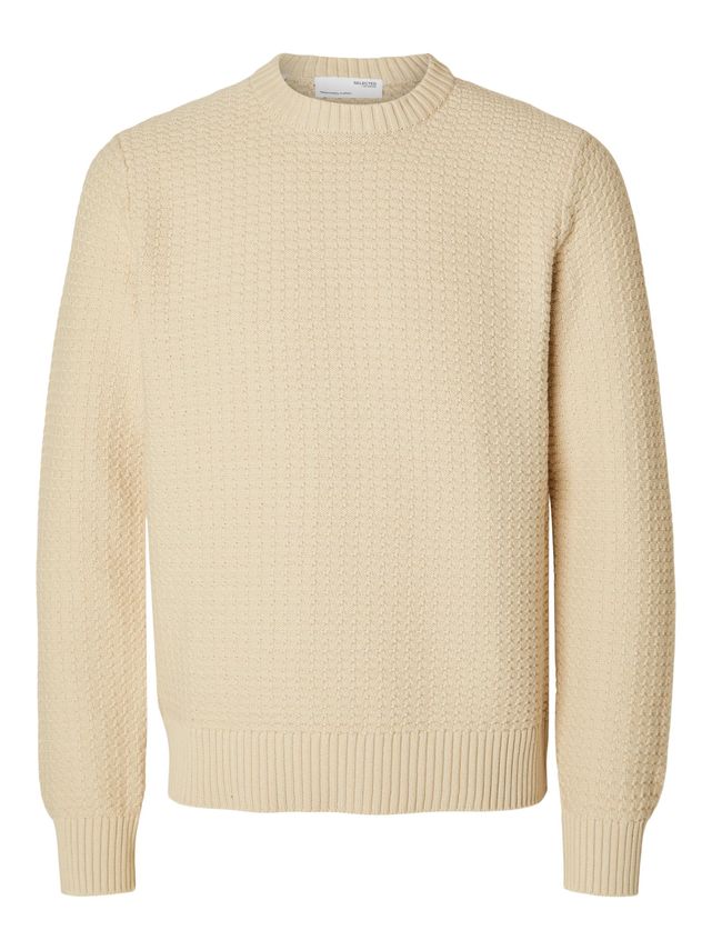 Selected Homme Strikket Crewneck i Unik Struktur