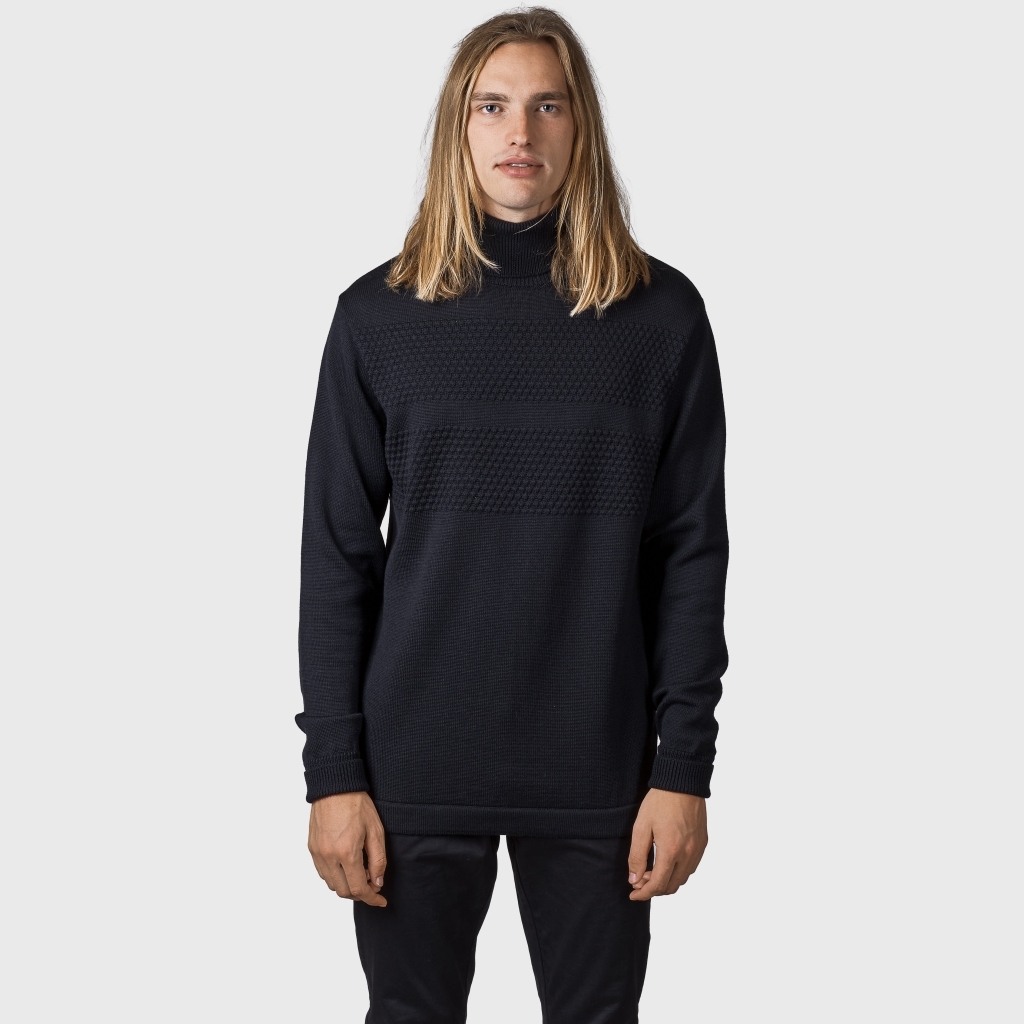 Klitmøller Collective Merino Uld Rullekrave - Sort Elegance