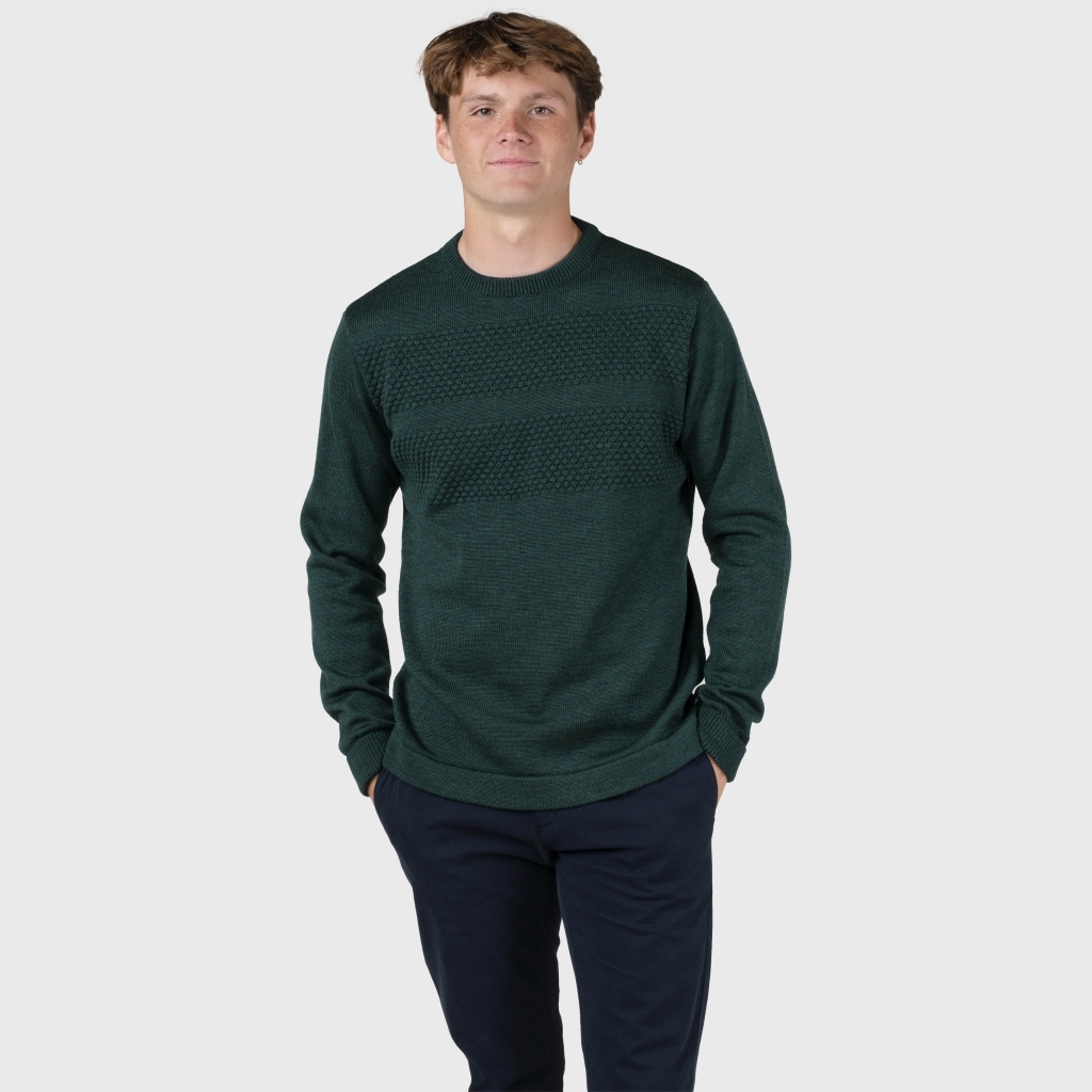 Klitmøller Collective Merino Uld Strik i Mosgrøn - Stil og Komfort