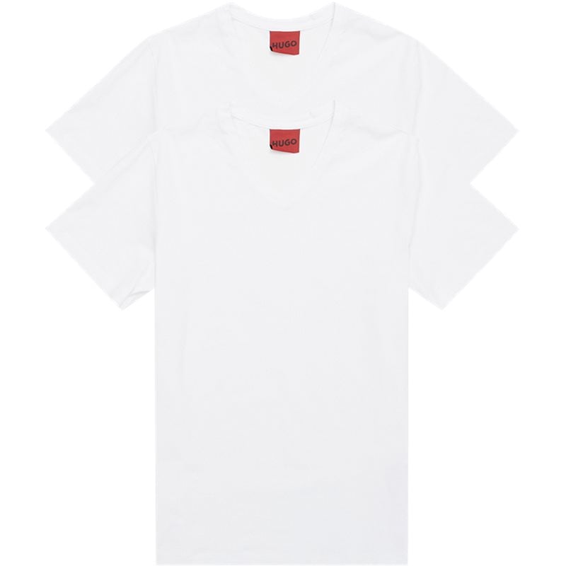 2-Pak V-Hals T-Shirts i Blød Kvalitet fra Hugo