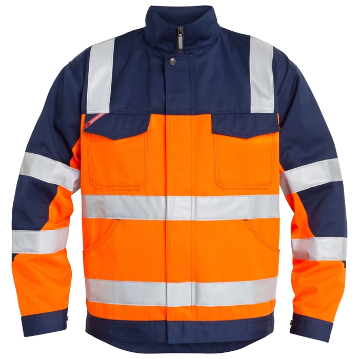 Fe Engel 20471 Reflekterende Arbejdsjakke - Orange Marine