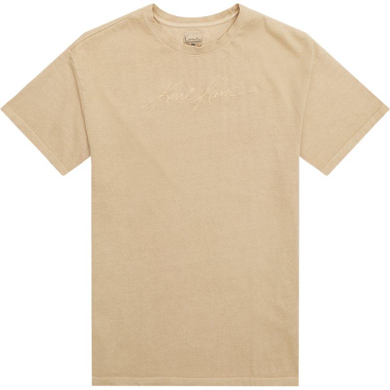 Karl Kani Autograph Heavy Boxy Tee i Sand - Unik Stil