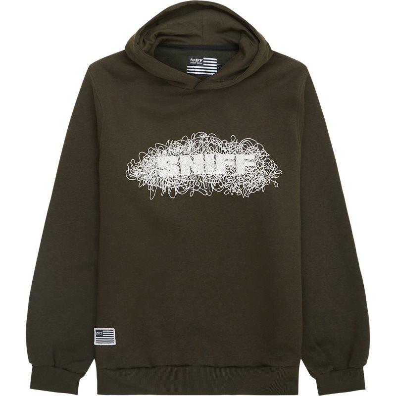 Sniff Belagio Hoodie Army Mel - Stilfuld Sweatshirt