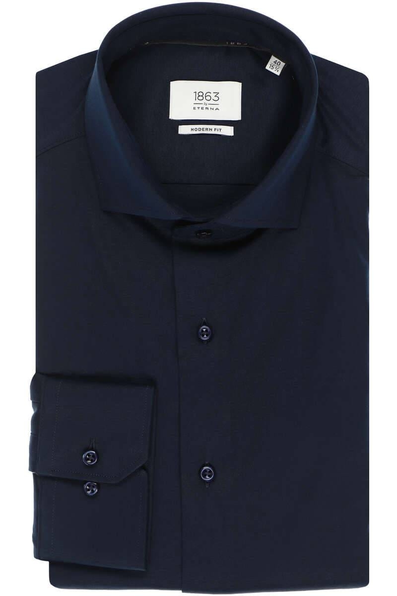 Moderne Mørk Blå Jersey Skjorte fra Eterna - Elegance & Komfort