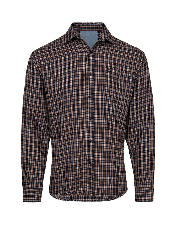 Blød flannelskjorte L S Regular Fit fra Thomas Regency