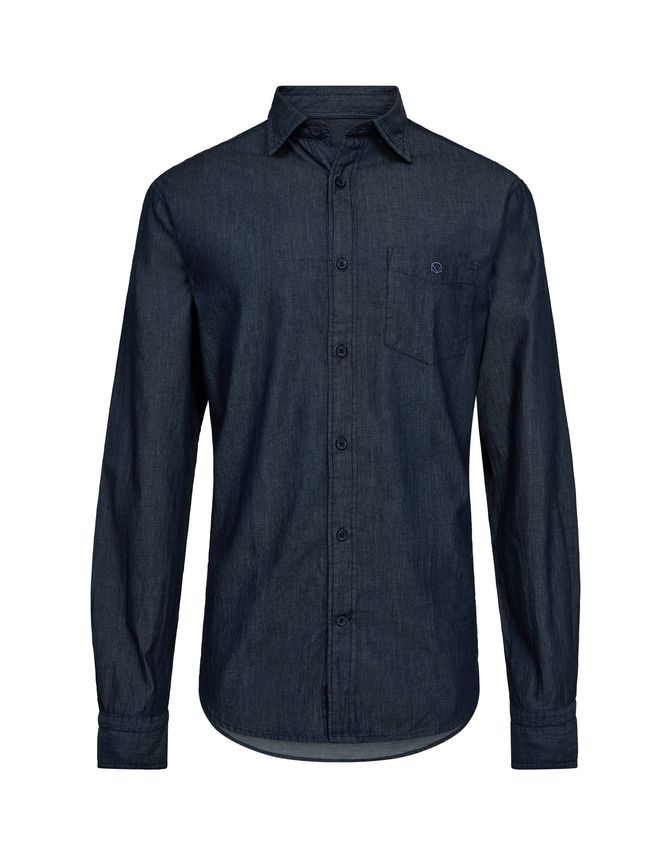 Skjorte L S Modern Fit med denim look fra Salt