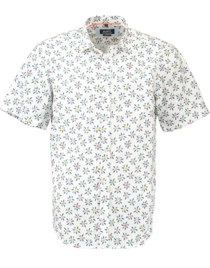 Herre Skjorte S/S Modern Fit fra Salt - Fantastisk Tilbud!