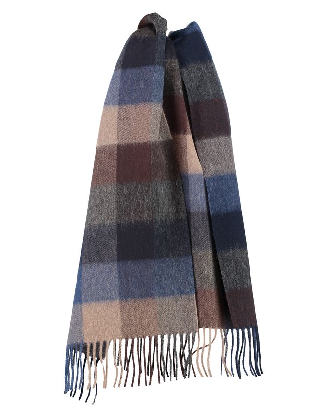 Checked Wool Scarf fra Gino Marcello