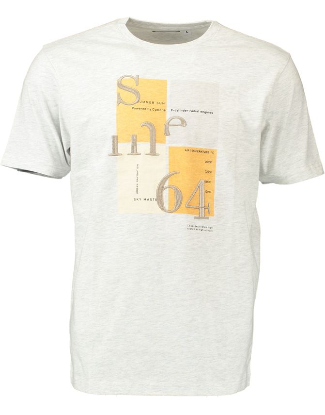 O-hals T-shirt med print fra Gino Marcello