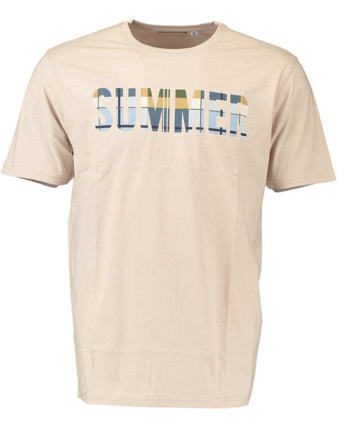 O-hals T-shirt med print fra Gino Marcello