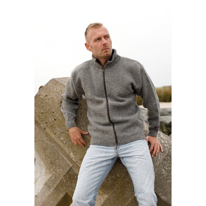 Elegant Strik Cardigan med Lynlås fra Wool Of Scandinavia