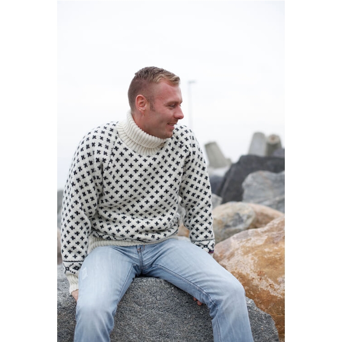 Islandske Uld Sweater fra Wool Of Scandinavia - 100% Uld