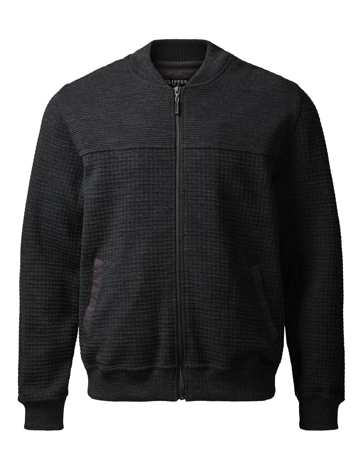 Dundee Cardigan Bomber 50124 i Charcoal Melange - Tilbud!
