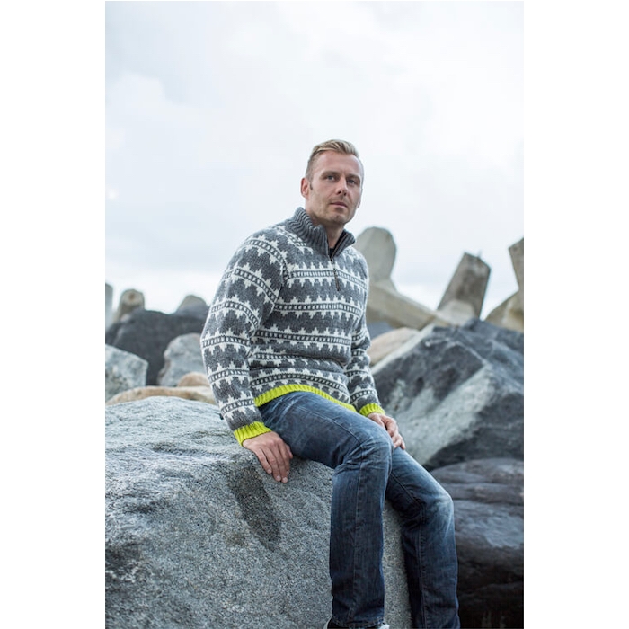 Islandske Uld Sweater fra Wool Of Scandinavia - X Large