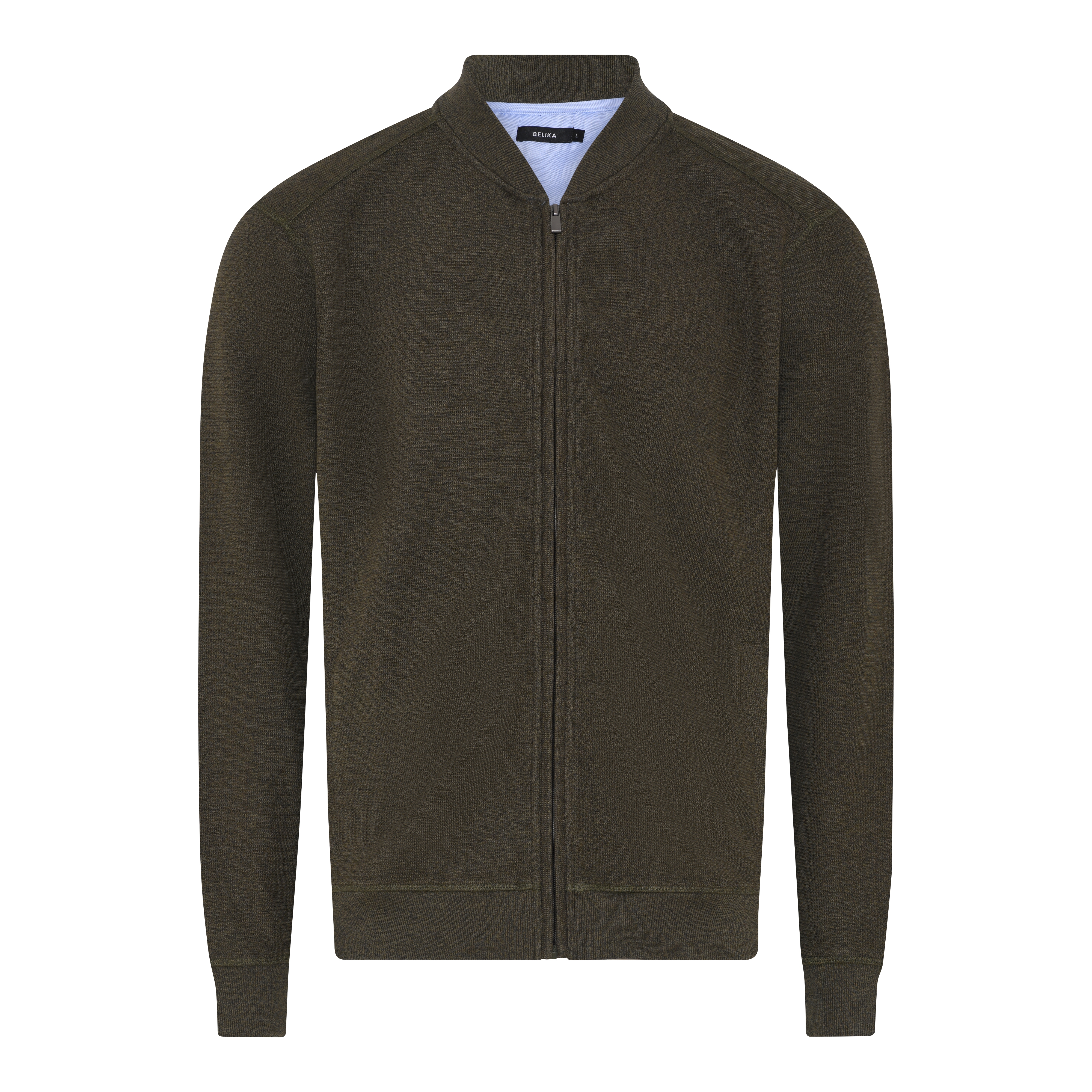 Moderne Mørk Oliven Sweat Cardigan fra Belika Westland
