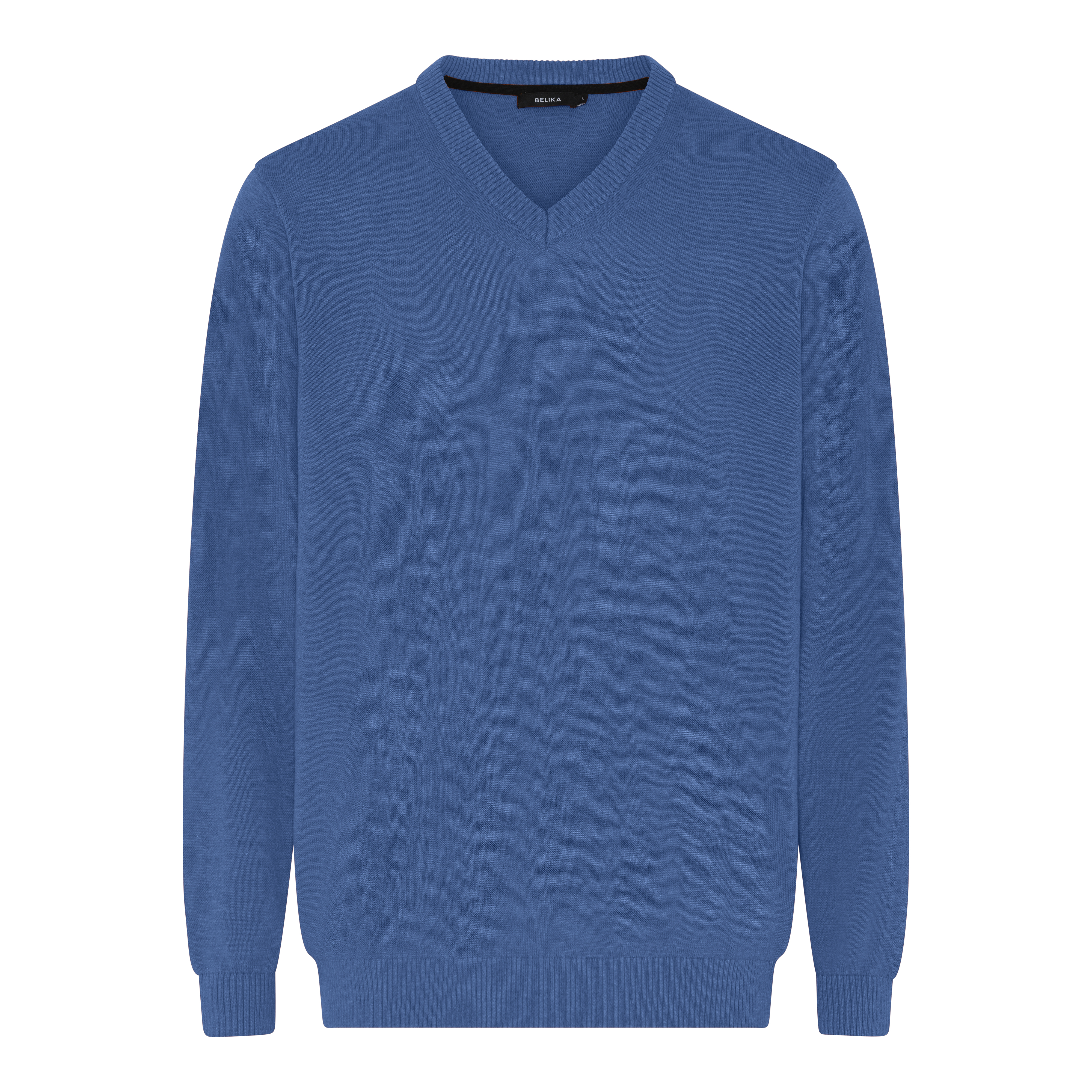 V-hals Pullover i Lagune Melange fra Belika - Hurtig levering!