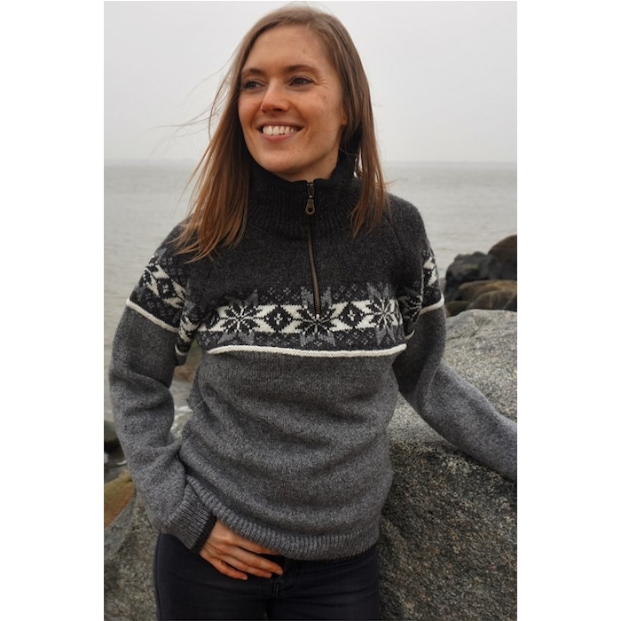 Norsk Uld Sweater med Høj Hals fra Wool Of Scandinavia