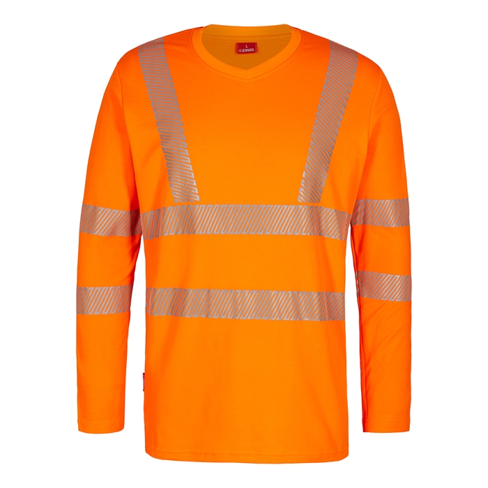 Fe Engel Safety Langærmet T-Shirt - Lys Orange Kvalitet