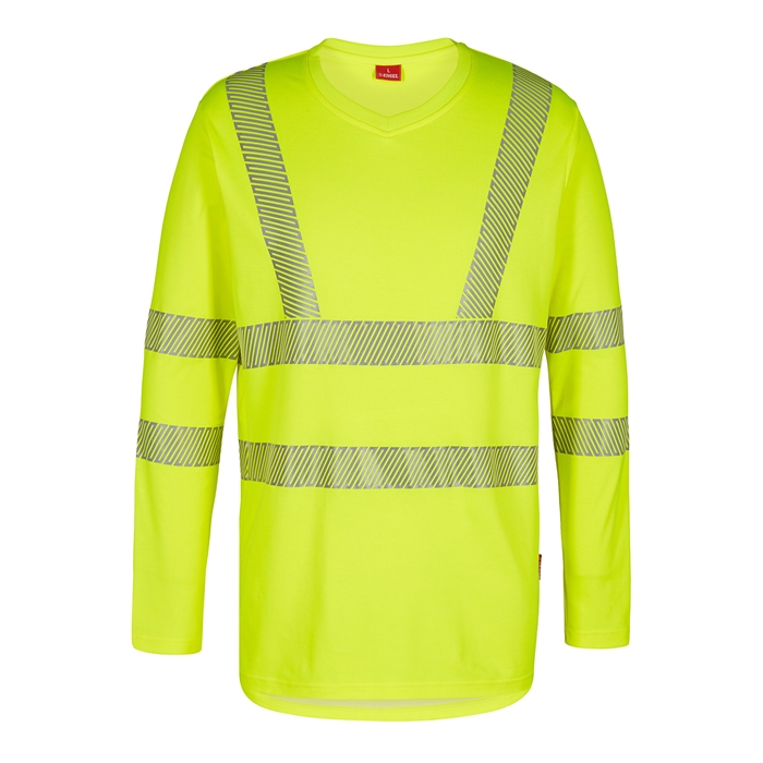 Fe Engel Safety Langæ. T Shirt M V Hals   Gul 2 fra Fe-engel