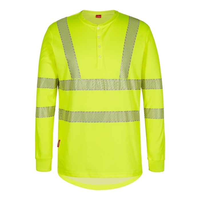 Fe Engel Safety Langærmet T-Shirt i Gul - Arbejdstøj