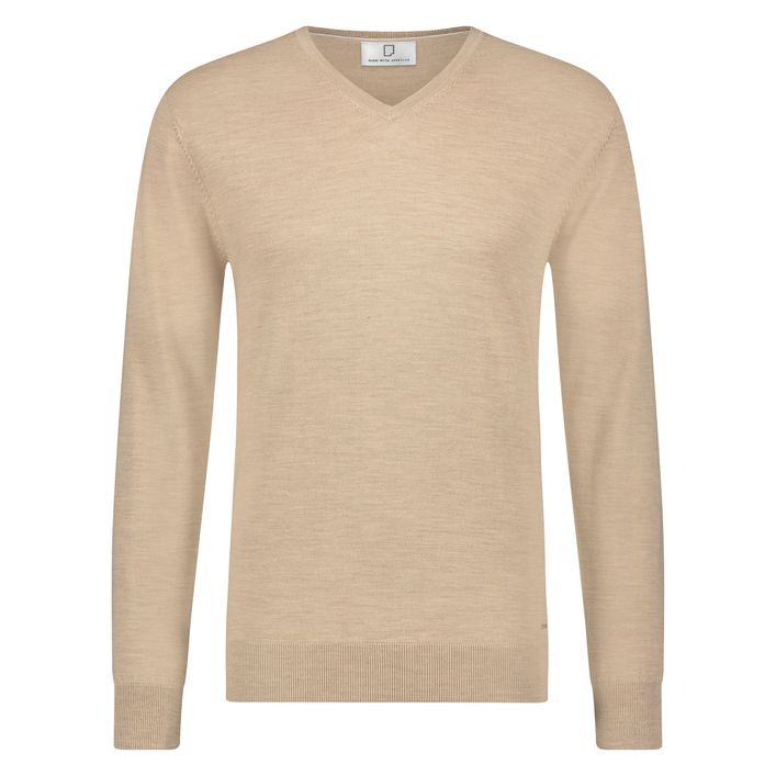 Aron V-hals Strik i 100% Merino Uld fra Born With Appetite