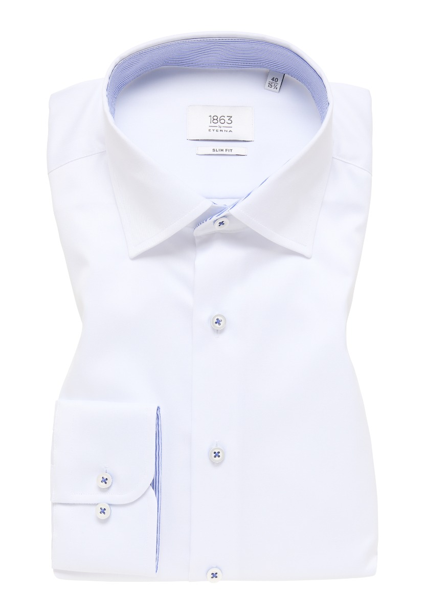 Eterna Slim Fit Skjorte 1863 Premium Soft - Hvid Kvalitet