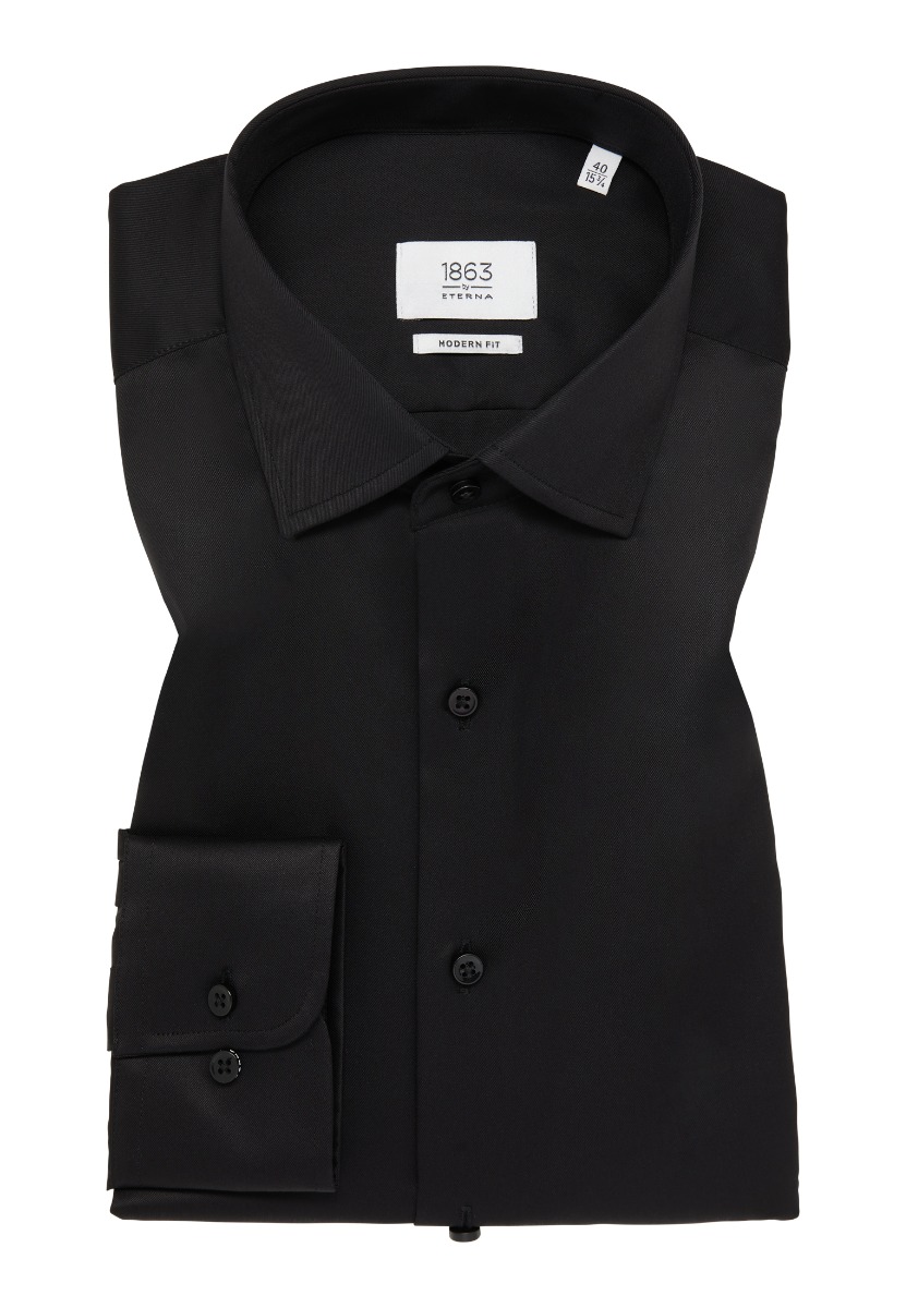 Moderne Fit Premium Skjorte 1863 - Sort Elegance fra Eterna