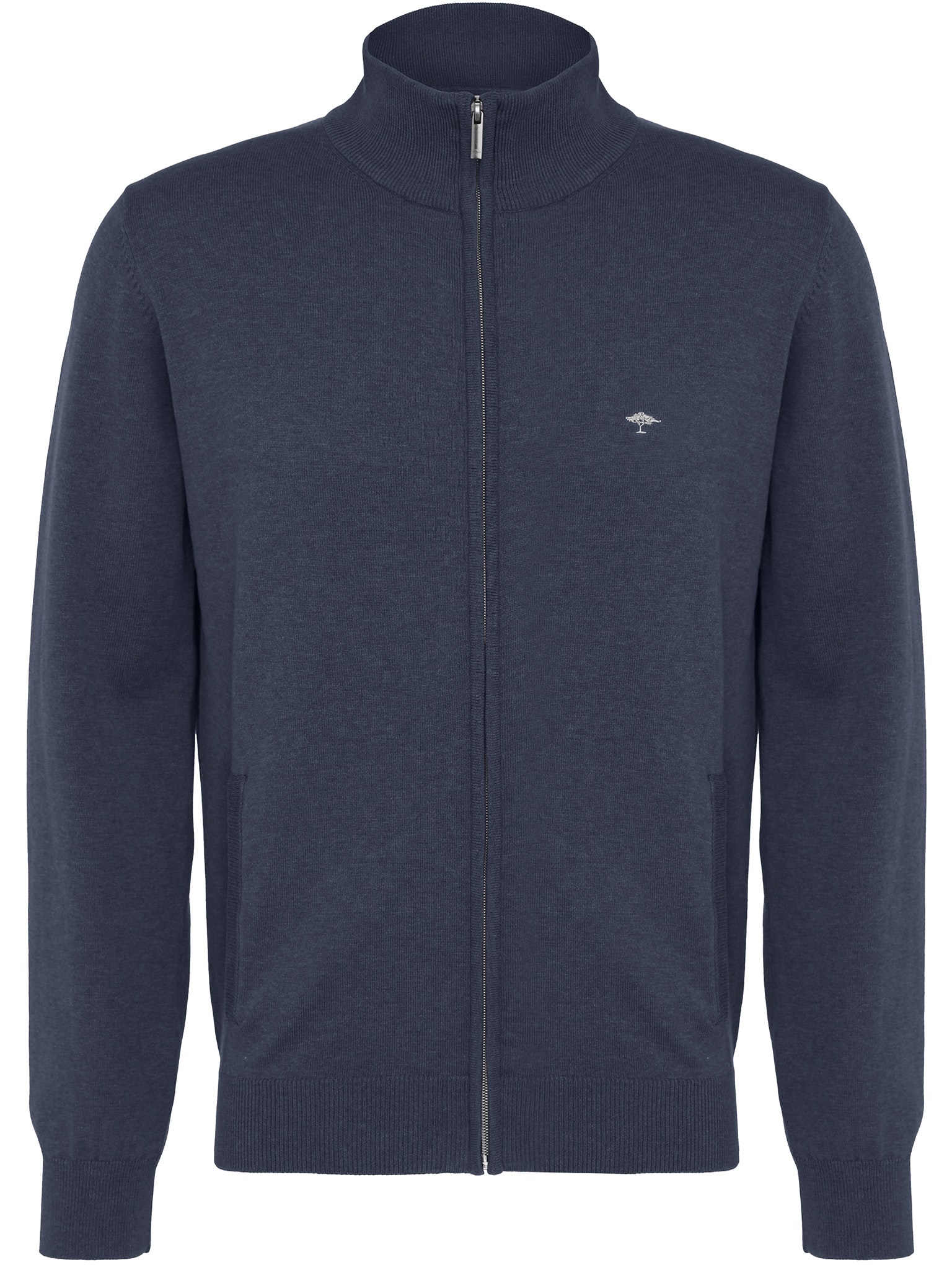 Fynch Hatton Cardigan i Night - Stilfuld 100% Bomuld