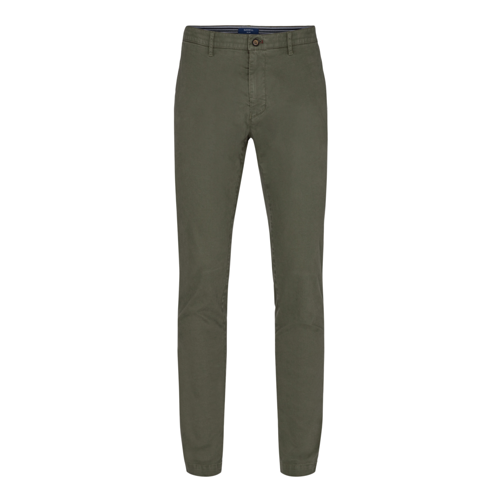 Ekstremt Fleksible Bukser fra Sunwill – Grøn Slim Fit