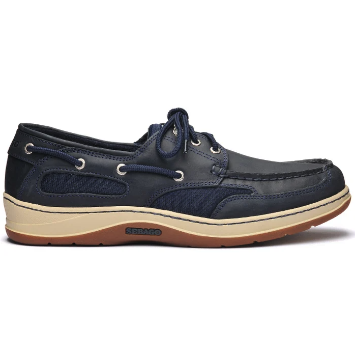 Sebago Cloverhitch II FGL Voksede Sejlersko – Navy Tilbud!