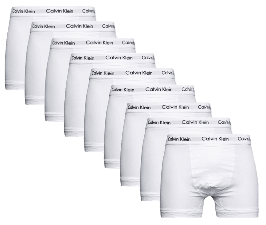 Calvin Klein Trunks 9 Pak – Hvid Undertøjstilbud