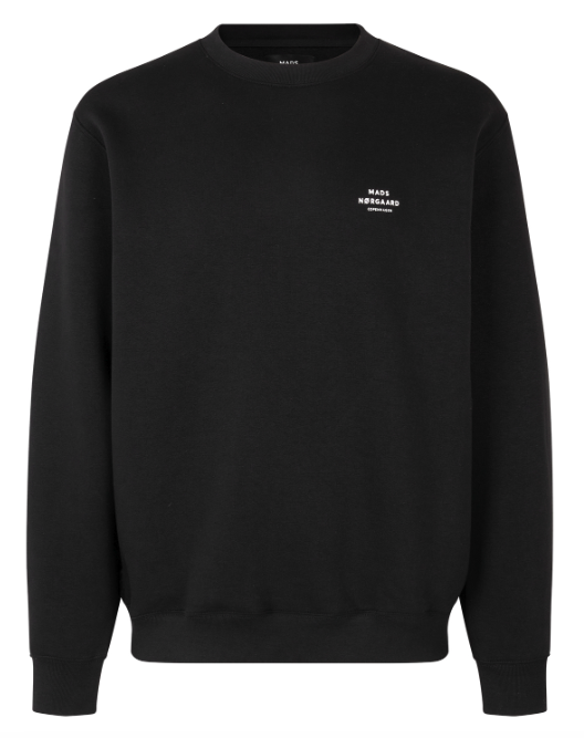 Mads Nørgaard Crew Logo Sweatshirt i Sort – Must-Have!