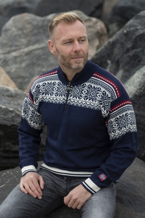 Norsk Striktrøje fra Wool Of Scandinavia - Kvalitet i Merinould