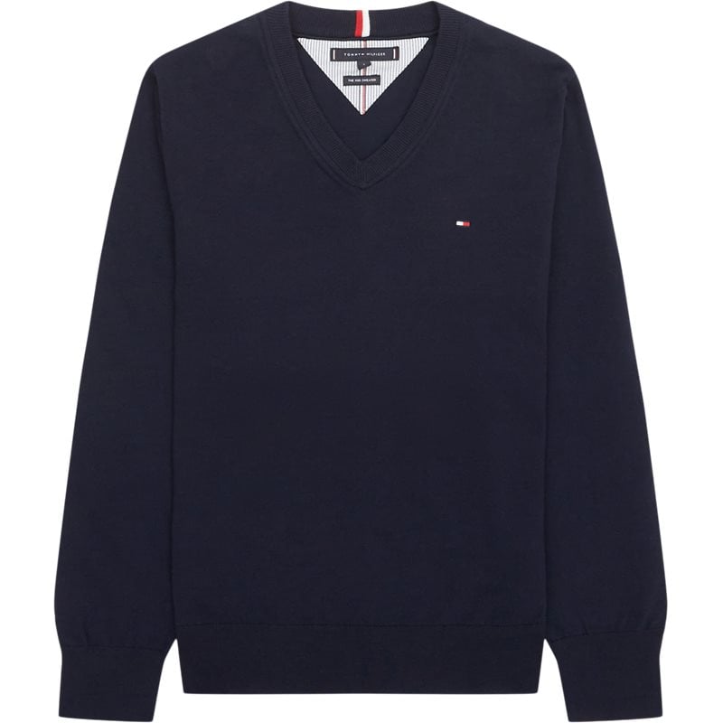 1985 V-Hals Striktrøje fra Tommy Hilfiger - Klassisk Stil