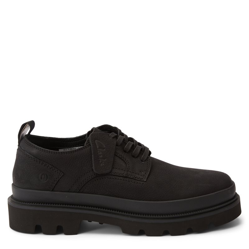 Clarks Badell Lace Sko i Sort - Stilfuld og Chunky