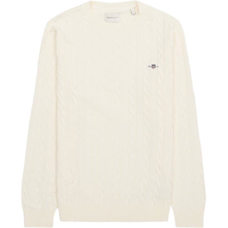 Cotton Cable C Neck 8050601 Strik fra Gant
