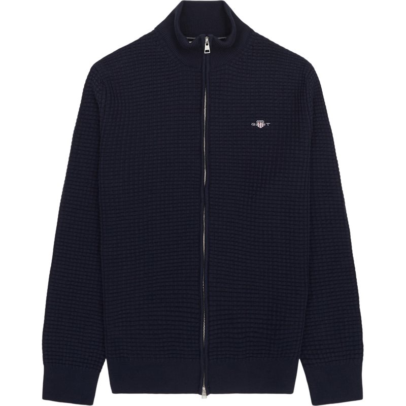 Zipped Textured Cardigan fra Gant