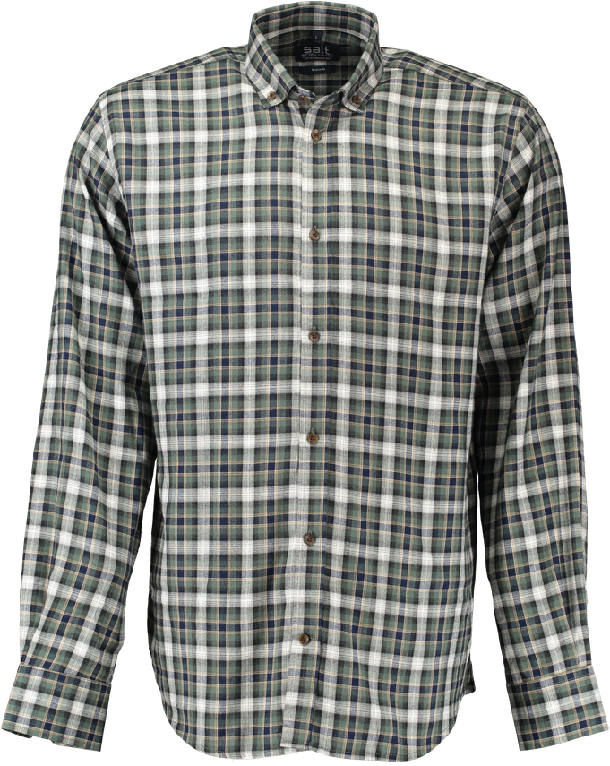 Mens Flannel Shirt Modern Fit fra Salt